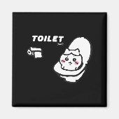 Toilet Time Chikawa Meme Tee  Magneet (Voorkant)