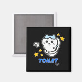 Toilet Time Chikawa Meme Tee  Magneet (Voorkant / Achterkant)