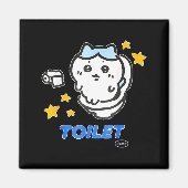 Toilet Time Chikawa Meme Tee  Magneet (Voorkant)