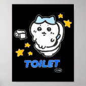 Toilet Time Chikawa Meme Tee  Poster (Voorkant)