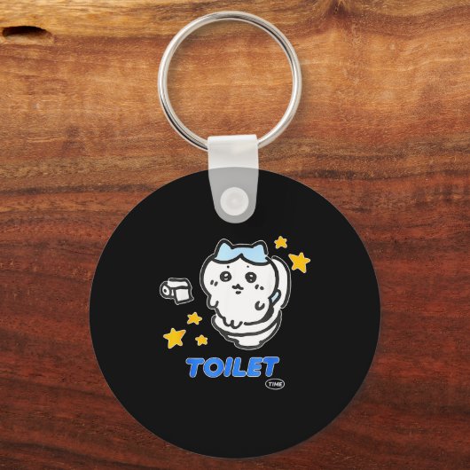 Toilet Time Chikawa Meme Tee  Sleutelhanger (Voorkant)