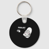 Toilet Time Chikawa Meme Tee  Sleutelhanger (Voorkant)