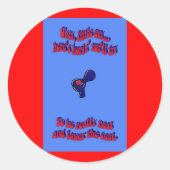 Toilet Training 105 Ronde Sticker (Voorkant)