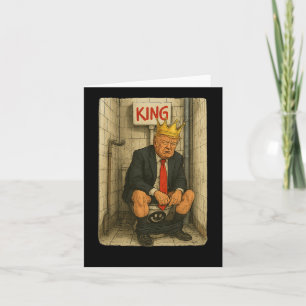 Toilet Troonkoning - satirisch kunstwerk van Trump Kaart