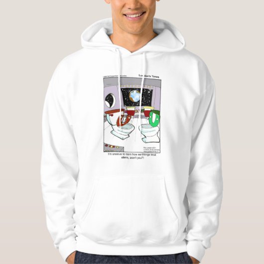 Toilet UFO Funny Hoodie van Rick London (Voorkant)