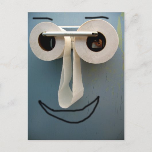 toiletglimlach briefkaart (Voorkant)