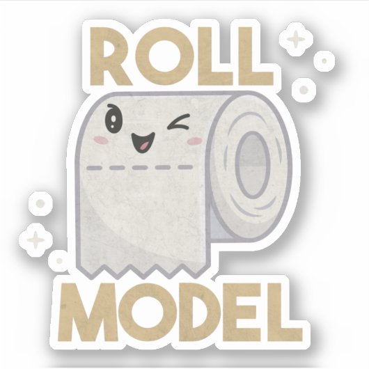Toiletgrap: Rolmodel Sticker (Voorkant)