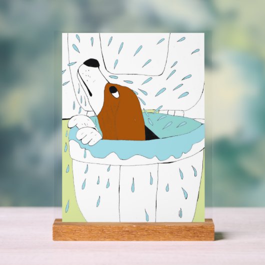 toilethond acryl bord (Neutraal)