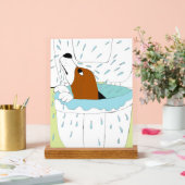 toilethond acryl bord (Huwelijk)
