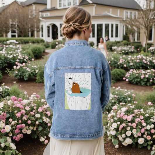 toilethond denim jacket (Huwelijk Achterkant)