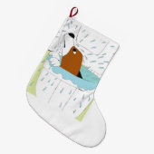 toilethond grote kerstsok (Voorkant (Hangend))
