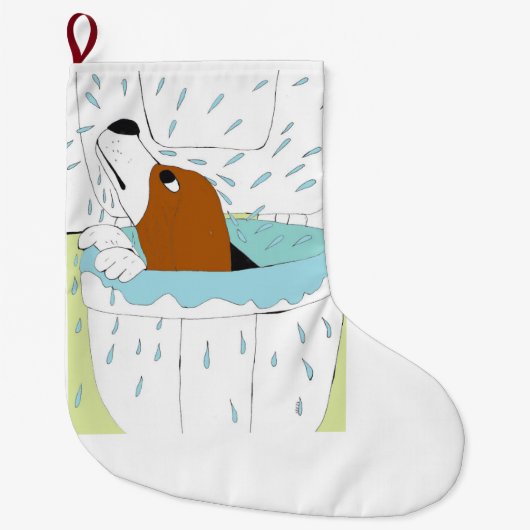 toilethond grote kerstsok (Voorkant)