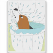 toilethond sticker (Voorkant)