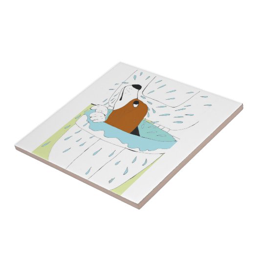 toilethond tegeltje (Zijkant)