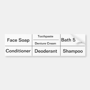 Toiletlabels voor vrouwen bumpersticker
