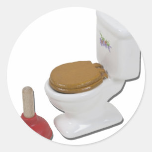 ToiletLargePlunger051411 Ronde Sticker
