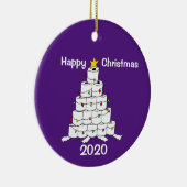 Toiletpapier 2020 Kerstboom Keramisch Ornament (Rechts)