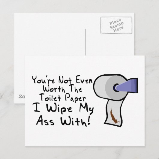 Toiletpapier Briefkaart (Voorkant / Achterkant)