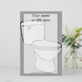 toiletpapier briefpapier (Staand voorkant)