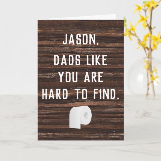 Toiletpapier Custom Funny Vaderdag Kaart (Gele Bloem)