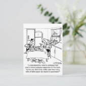 Toiletpapier en belastingen briefkaart (Staand voorkant)