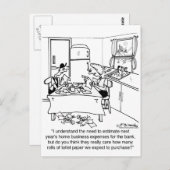 Toiletpapier en belastingen briefkaart (Voorkant / Achterkant)