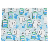 Toiletpapier en handscannerpatroon groot cadeauzakje (Voorkant)