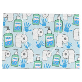 Toiletpapier en handscannerpatroon groot cadeauzakje (Achterkant)