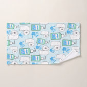 Toiletpapier en handscannerpatroon handdoek (Handdoek)