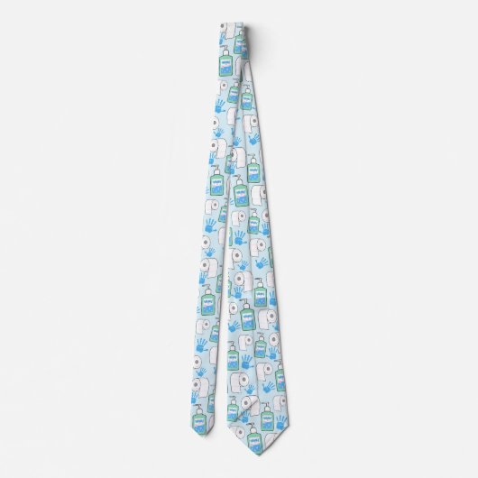 Toiletpapier en handscannerpatroon stropdas (Achterkant)