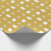 Toiletpapier en Snowflakes, kerstmis 2020 Cadeaupapier (Hoek)
