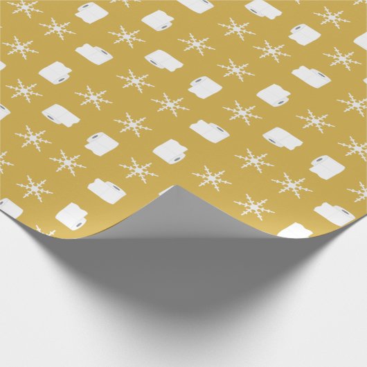 Toiletpapier en Snowflakes, kerstmis 2020 Cadeaupapier (Hoek)