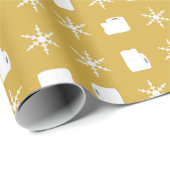Toiletpapier en Snowflakes, kerstmis 2020 Cadeaupapier (Rol Hoek)