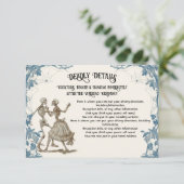 Toiletpapier Halloween gothisch skelet Details inf Kaart (Staand voorkant)