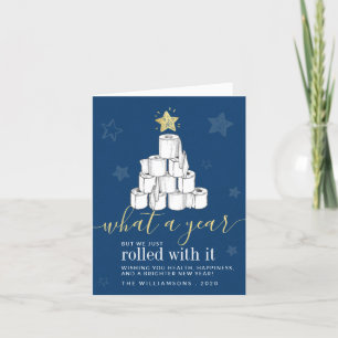 Toiletpapier Kerstboom Script Jaar 2020 Feestdagen Kaart