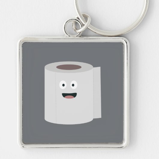Toiletpapier met gezicht sleutelhanger (Voorkant)