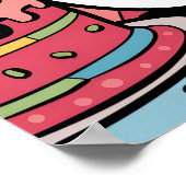 Toiletpapier met petten ballonnen poster (Hoek)