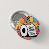 Toiletpapier met petten ballonnen ronde button 3,2 cm (Voorkant /achterkant)