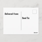 Toiletpapier met tekening van verjaardagshoed briefkaart (Achterkant)