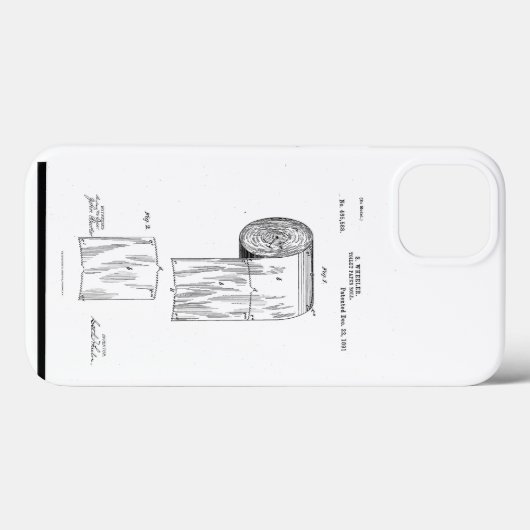 Toiletpapier patent Case-Mate iPhone case (Achterkant (horizontaal))