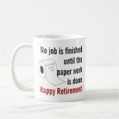 Toiletpapier Retirement Gag Gift voor Man of vrouw Koffiemok (Links)