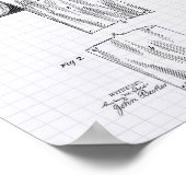 Toiletpapier Roll 1891 Kunstwerk met patenten - Li Poster (Hoek)