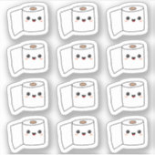 Toiletpapier Roll Potty Training / Badkamer Restoc Sticker (Voorkant)