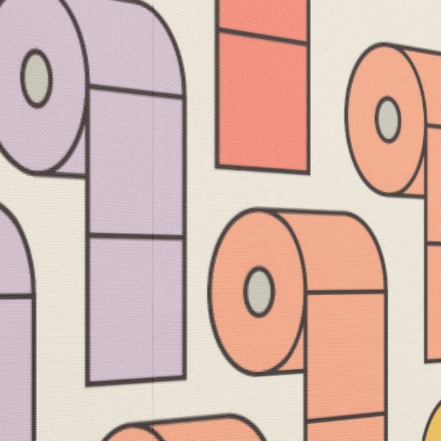 Toiletpapier rolt in kitscherige regenboogkleuren  behang (Zoom)