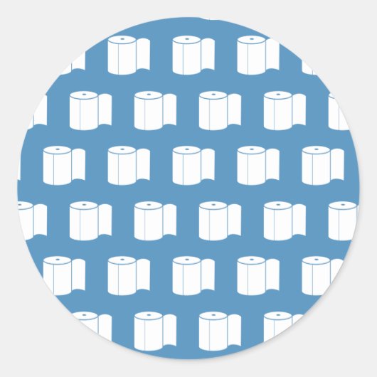 Toiletpapier Ronde Sticker (Voorkant)