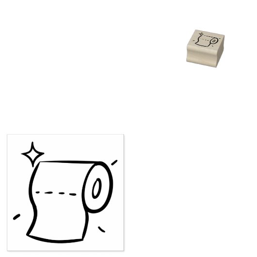 Toiletpapier Rubberstempel (Gestempeld)