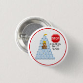 Toiletpapier stoppen met hoarding ronde button 3,2 cm (Voorkant /achterkant)