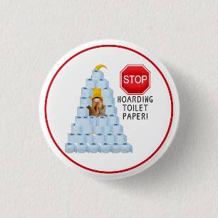 Toiletpapier stoppen met hoarding ronde button 3,2 cm