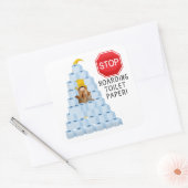 Toiletpapier stoppen met hoarding vierkante sticker (Envelop)