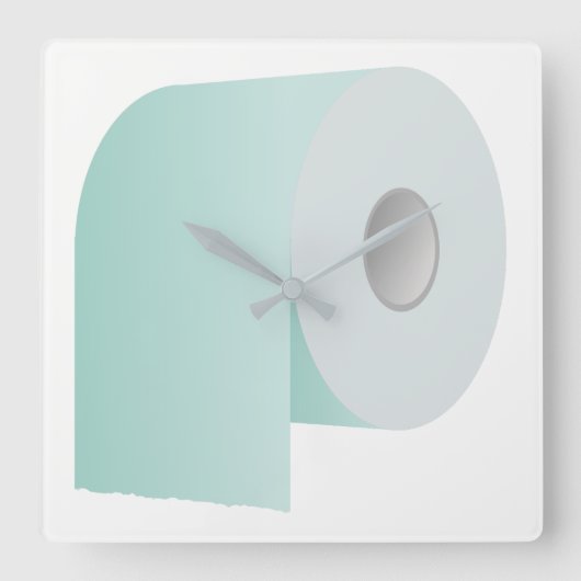 Toiletpapier Vierkante Klok (Voorkant)